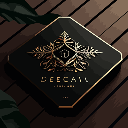 the deck logo, vector, luxury, minimalist