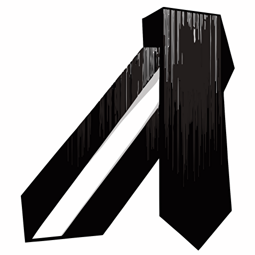 collar and tie looks like letter T, logo, black, angle, vector clipart, low details, no shadow, minimalistic, transparent background