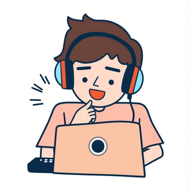 a person listening to music