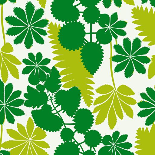 marimekko nettle pattern, 2d, vector, green, simple, minimal, bright