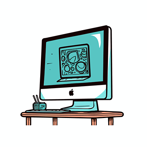 A vector of a an iMac, svg