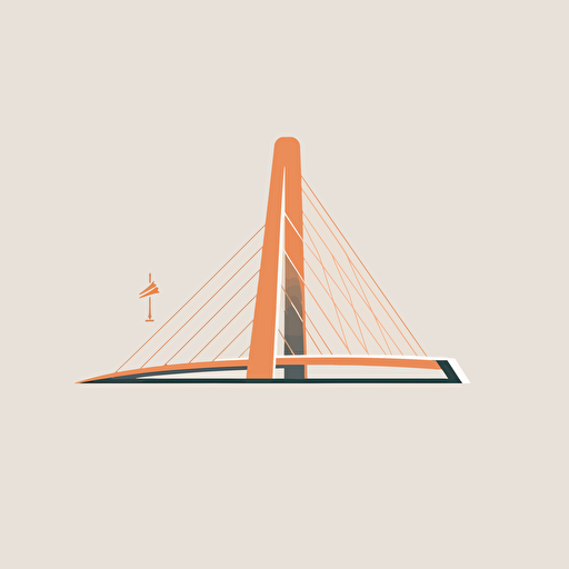logo of erasmusbrug, clean, simple, modern, abstract, vector, trendy