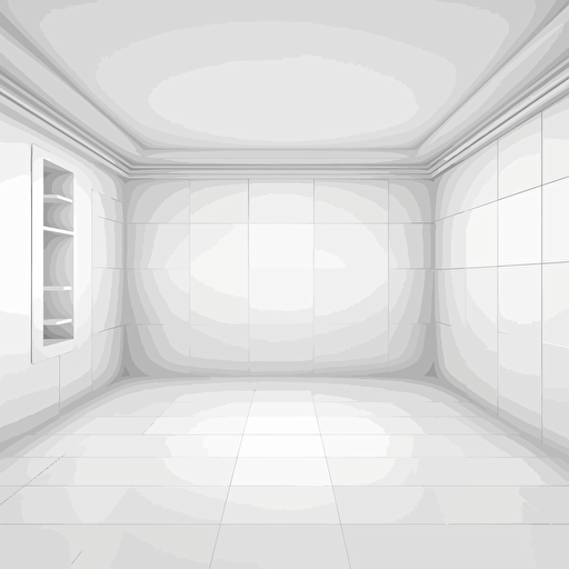 wall, floor and ceiling of room. White empty background with corner floor and ceiling. Blank space for office , Vector