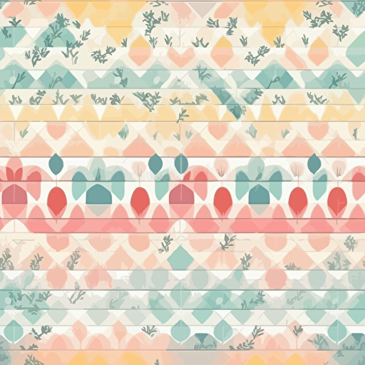 Cute vector wallpaper of tiny flowers, pastel gradient + geometric + abstract