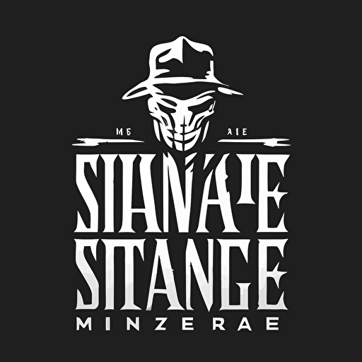 simple white logo vector of nightmare on elmstreet 3