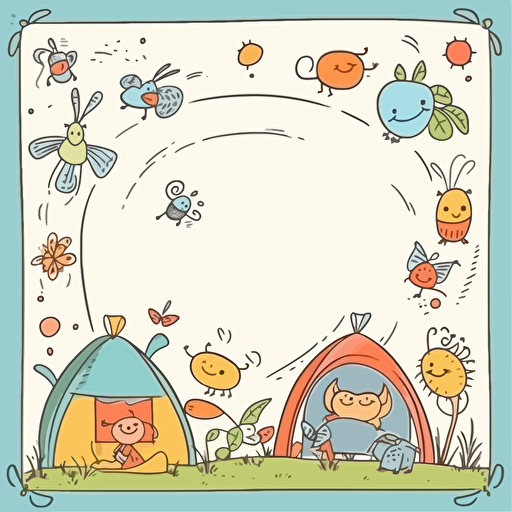 Simple frame for sheet activities vector for the kids