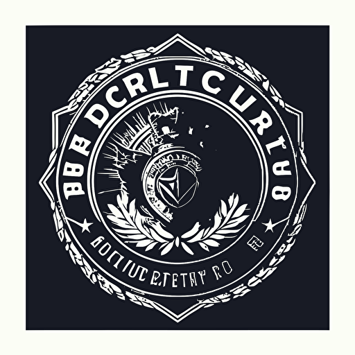 vector logo for police department, circular