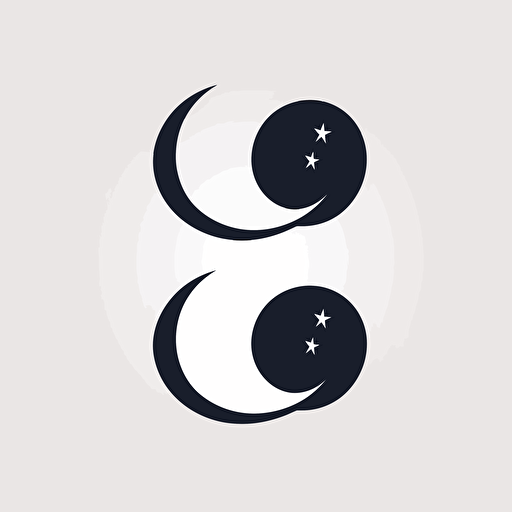 F G lettermark logo, half moon, clean, minimalist, abstract mark logo, vector logo, no background