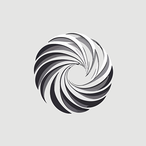 simple logo of a circular chain, minimal design, white background, vector, flat, 2d