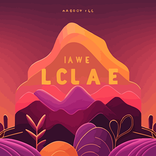 Cover art for a book entitled Love Me Back | STYLE: modern design, vector adobe illustration, cairn, minimalist, in the style of The Alchemist | COLOR: Mauve, orange-gold, guava | MOOD: warm, soft