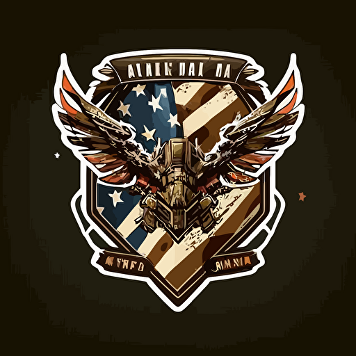 vector illustrated logo similar to usa airborn badge, army badge, heraldy, e-sport, clan