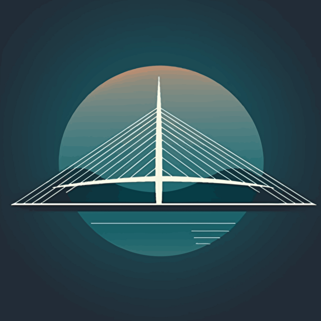 corporate logo of erasmusbrug, clean, simple, modern, business , vector, color shades