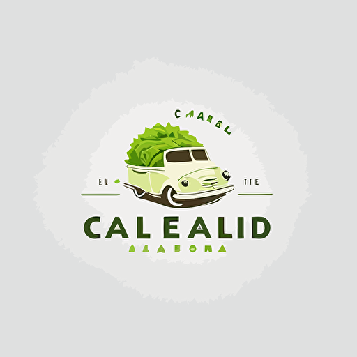 Flat, 2D, Logo minimal, simple logo, salad, lettuce, cultural, fresh, clean, smooth, plain, vector, cars salad company