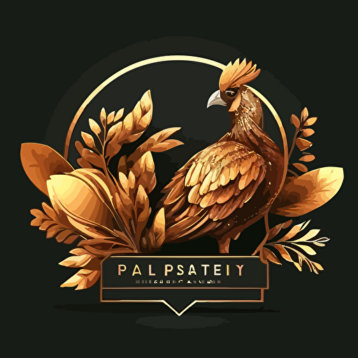 vector logo of golden phesant for apparel brand