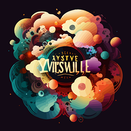 colorful vector art, the multiverse,logo