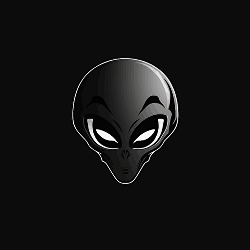 Minimalistic logo, Alien, Menacing, Vector