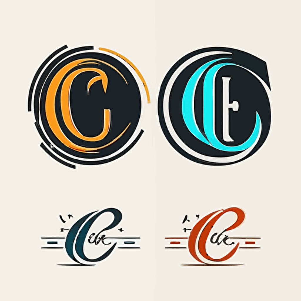 professional logos, lettermark of letter C&J, vector