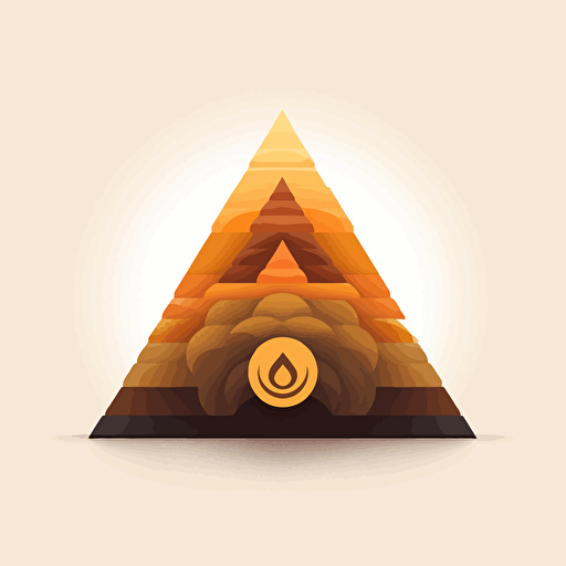 modern logo design of a cairn for psychotherapy practice, extremely detailed, symmetrical, Studio Ghibli style with 35% modern minimal influence, peaceful, inviting, professional design, adobe illustrator, vector, orange-gold design on transparent background