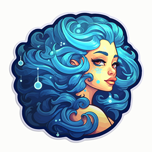 Aquarius vector sticker