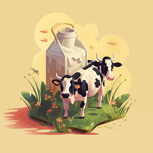 a carton of milk laying vector lofi