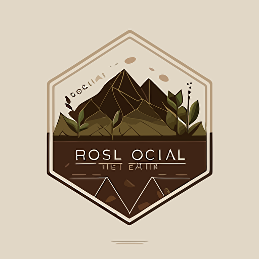 vector minimalist polygon modern logo for a soil ecology laboratory