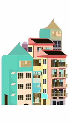 kirigami, japanese buildings, high quality, pastel, clipart, watercolor, vector, elaborate, y2k aesthetic, happenings, whimsical, cute and dreamy, colorful