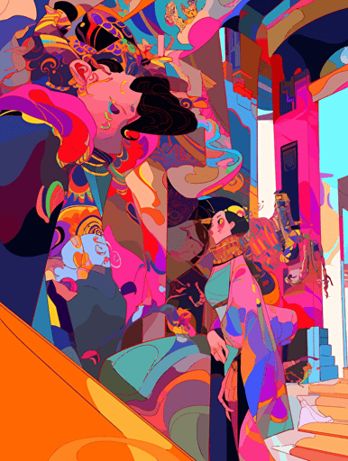 Postmodernism, traditional culture, mechanical design, soul music, three-dimensional collage, American handicrafts,vector ,2d illustrator,