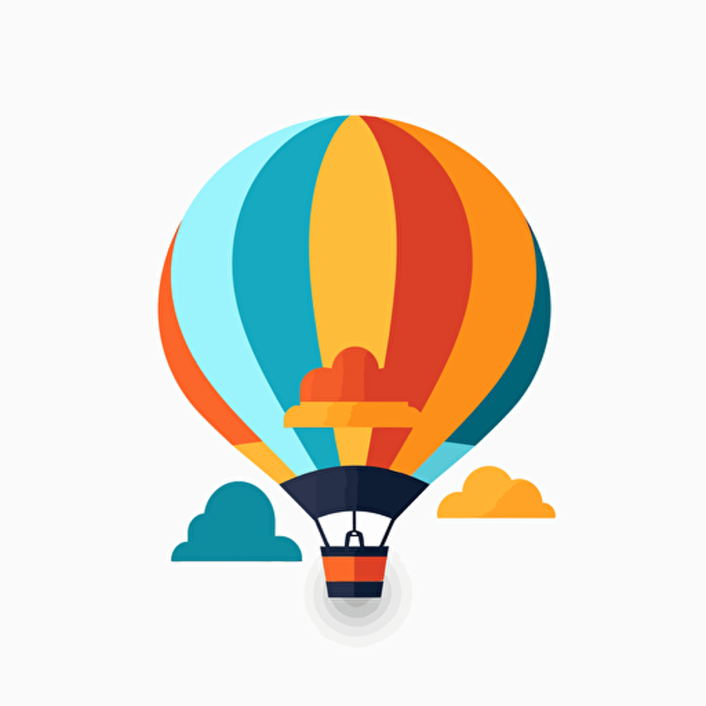 vector flat balloon logo