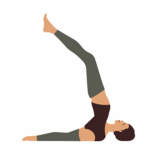 pside down yoga pose vector