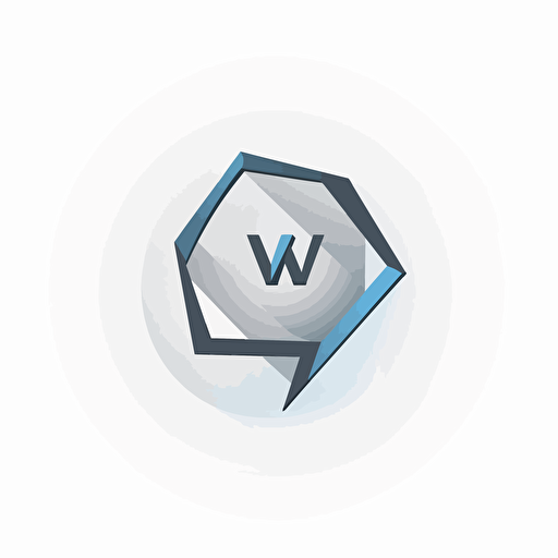 a modern logo for a brand called "H C", blue and grey, futuristic, vector, white background