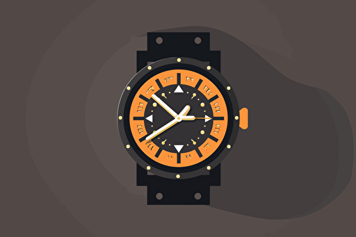 flat vector watch logo