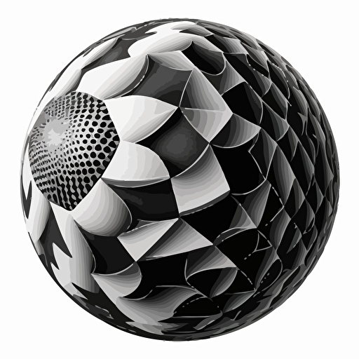 A black and white vector image of a Nebtall ball