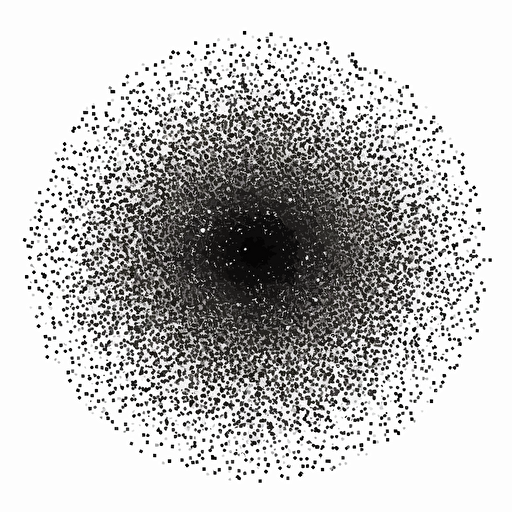 1 million spaced vector black dots on a white background