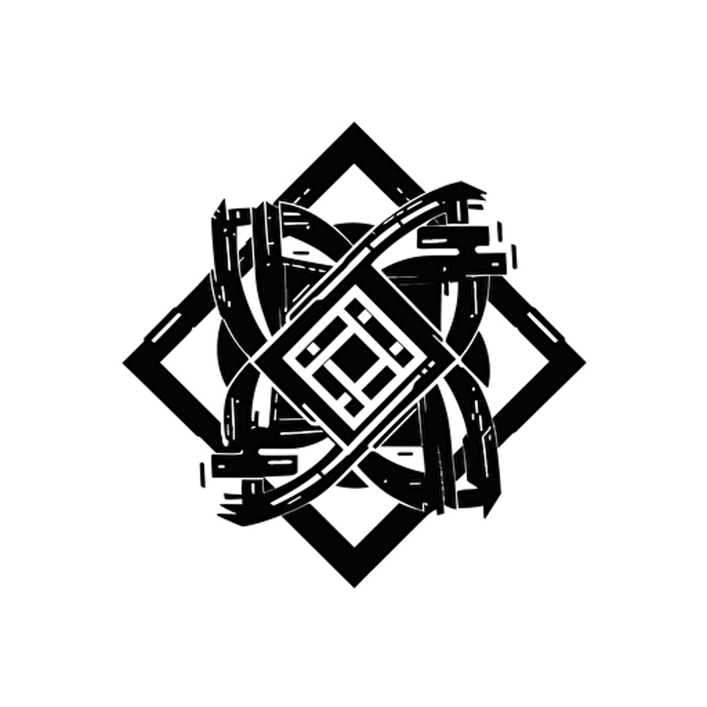 a logo representing endless possibilities, minimalistic, black vector on white background, logo design