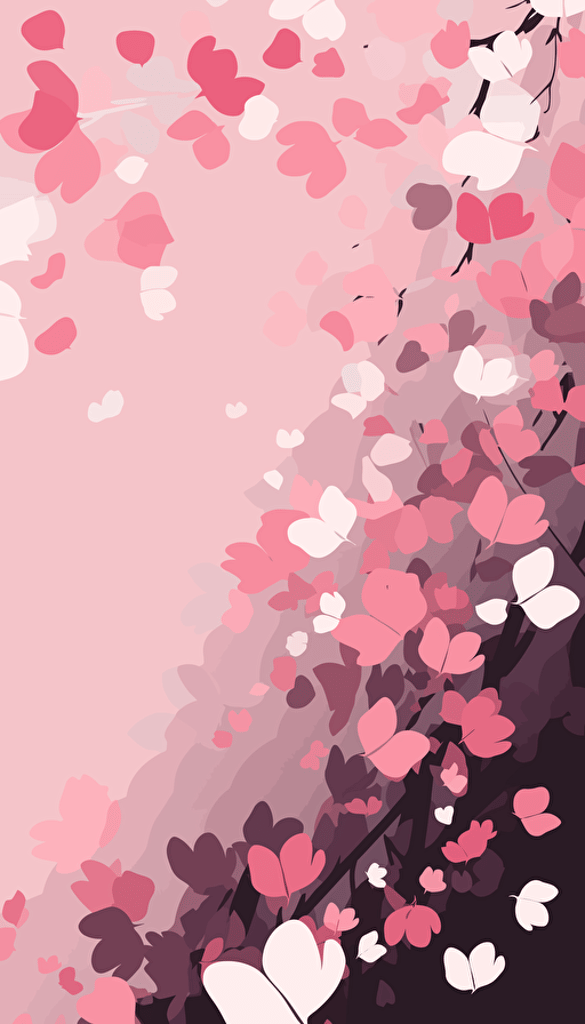 sakura blossom petals wallpaper, abstract, japanese, peaceful, flat vector