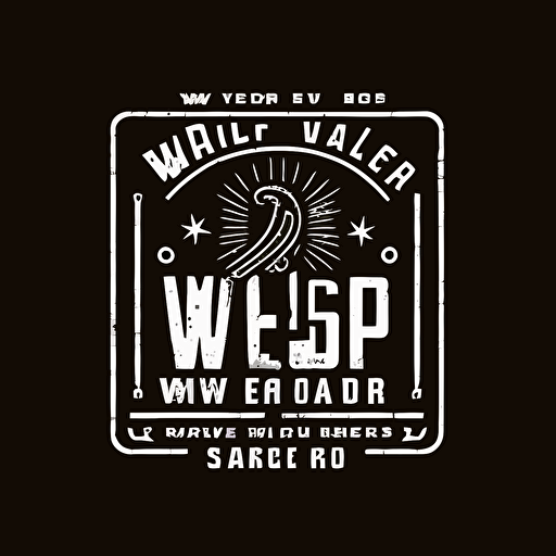 a welding shop trademark, simple, vector