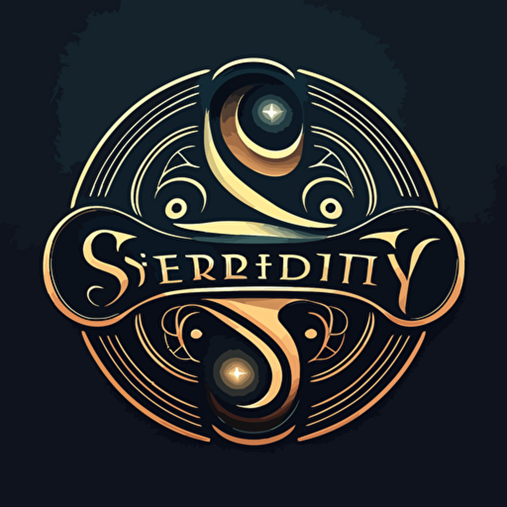 simple logo for serendipity. 3 colors, vector, High res