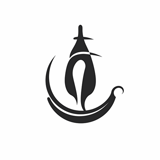 simple symbol design of fountain pen, ink, music, 1950's style, vector, company logo, white background