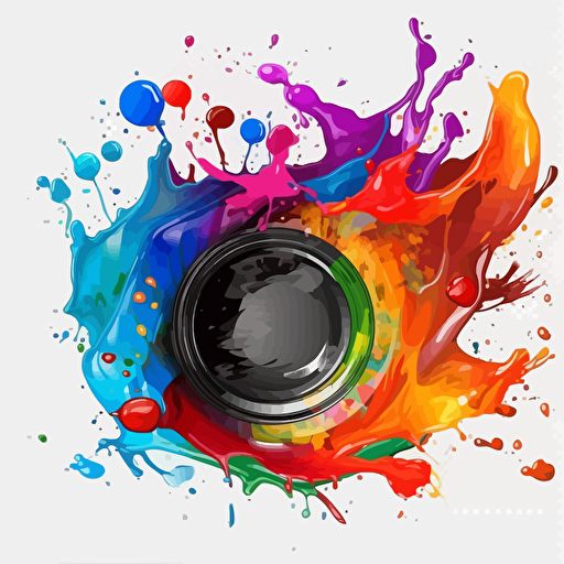 Color-gel, painting splashing, sharp focus, vector art color palette, 32k