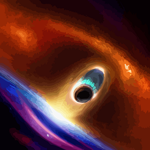 glowing glorious 3d black hole movie intergalactic space theme galaxy colored hyperdetailed digital painting trending artstation cel shading style cg society hyperdetailed digital painting hypermaximalist golden ratio volumetric octane render weta digital micro details 3d sculpture