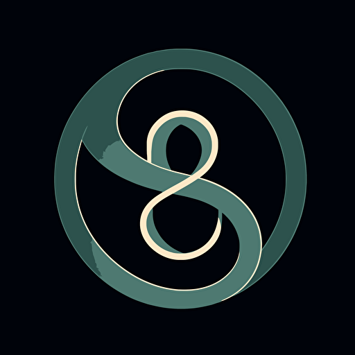 a lettermark of letter 8, logo, serif font, vector,