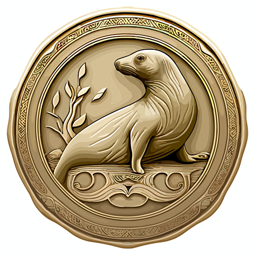 a vector of a notory seal