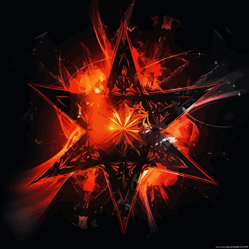 logo,bright large orange star in the black, blurred imagery, andreas vesalius, mamiya rb67, light red and white, sumatraism, cloudcore, vector