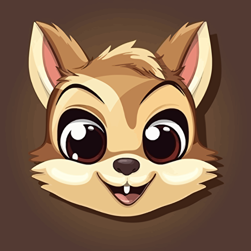cute chipmunk face vector style