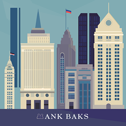 american banks, vector