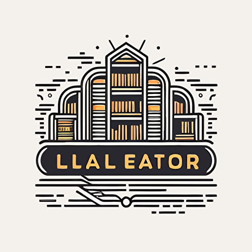 line vector logo for a library-themed search engine