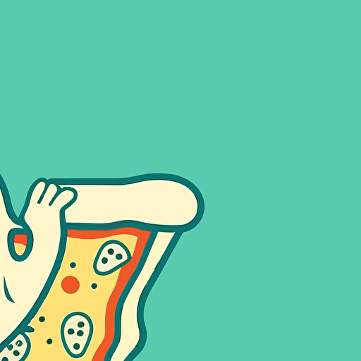 minimal vectorial logo pizza fantasma