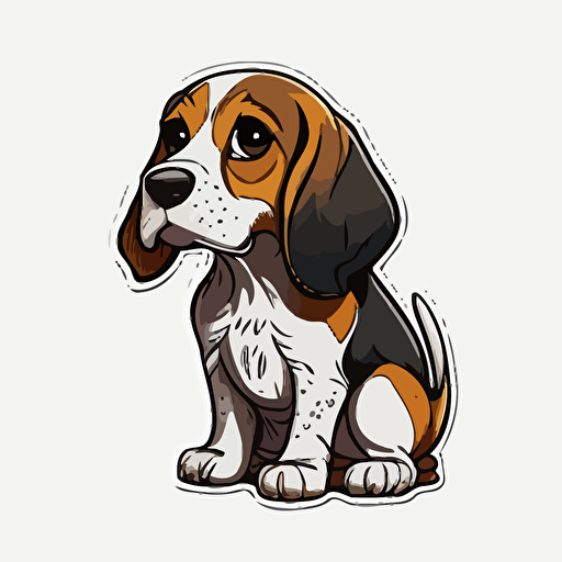 chibi American English Coonhound, twitch emote, no background, vector design,