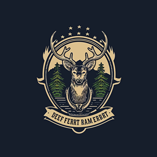 Logo for a Sheriffs Derpartment in Deer Meadow, Washington state, minimalistic, vector