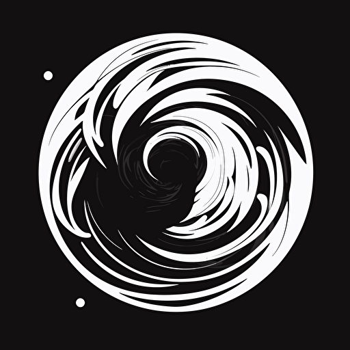 a black and white vectoral logo design covered by quantum wavetracing in the style of figura serpentina